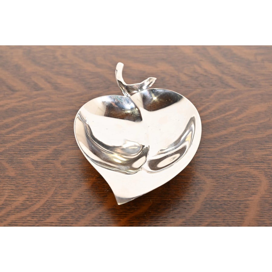 Tiffany & Co. Art Deco Sterling Silver Leaf Form Catchall Tray