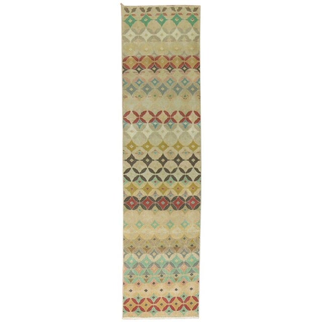Colorful vintage one of a kind narrow Turkish Anatolian runner.
