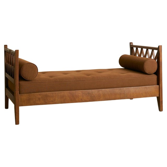 French Daybed in the Manner of Jacques Adnet, 1950s For Sale - Image 10 of 18