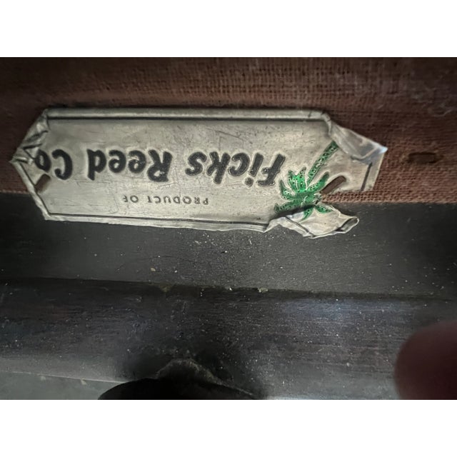 Brown 1950s Ficks Reed Ming Style 2-Piece Bamboo Sofa by John Wisner For Sale - Image 8 of 12