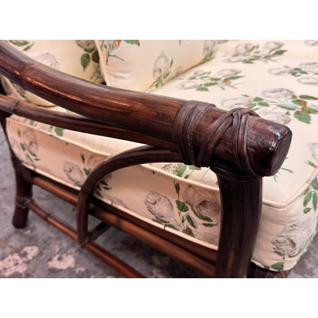 McGuire Furniture Bamboo Loveseat, Vintage. For Sale - Image 9 of 12