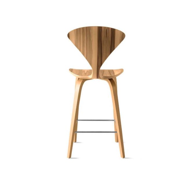 Gold Mid-Century Modern Bar Stool attributed to Norman Cherner, 1950s For Sale - Image 8 of 18