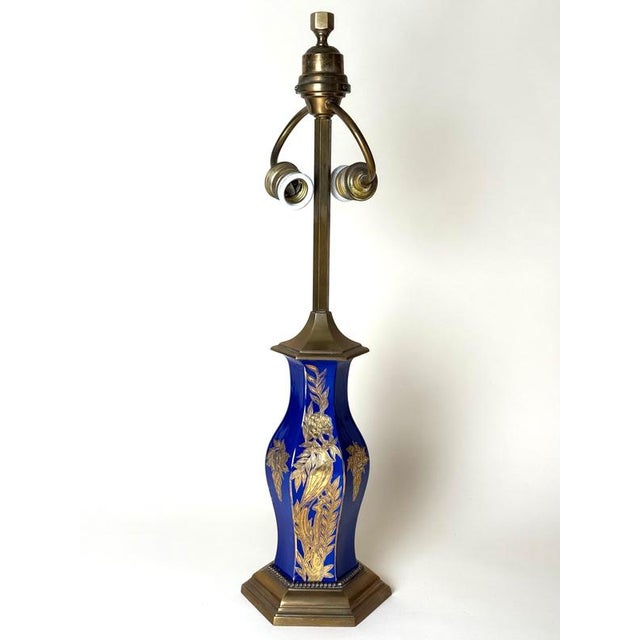 Porcelain and Brass Table Lamp from Rosenthal, Germany, 1920s For Sale - Image 16 of 18