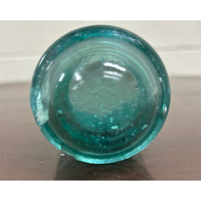 Vintage Hemingray 9 Aqua or Teal Glass Insulator For Sale In Kansas City - Image 6 of 6