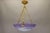French Art Nouveau Lilac and White Glass Pendant Light from Muller Strasbourg For Sale - Image 17 of 18