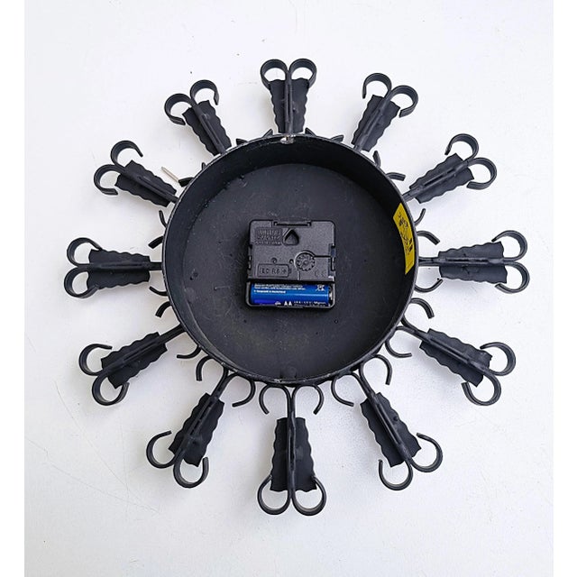 SELVA Wall Clock Electric Battery-Operated Wall Clock Age: Approx. 1960s Color/Material: Black / Metal Dimensions:...