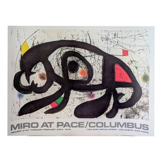 Large Limited Edition Lithographic Poster from Joan Miro, 1979 For Sale