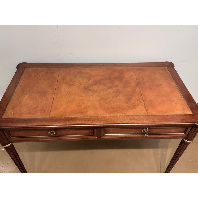 French Louis XV Leather Top Desk With Pull Outs For Sale - Image 3 of 10