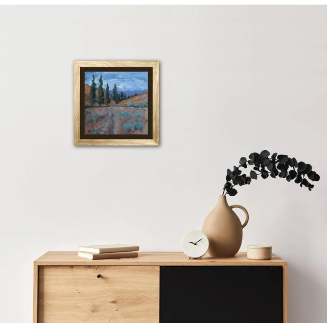 Beige Modern Desertscapes Nevada Desert Landscape Oil Painting For Sale - Image 8 of 9