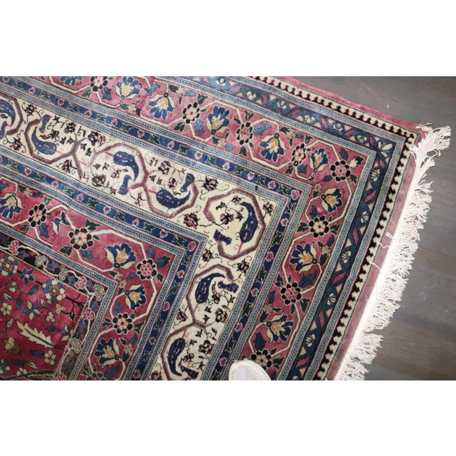 Vintage Indian Larestan Plum Rug rug no.10839 For Sale - Image 13 of 15