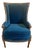 Teal Velvet Louis XVI Chair For Sale