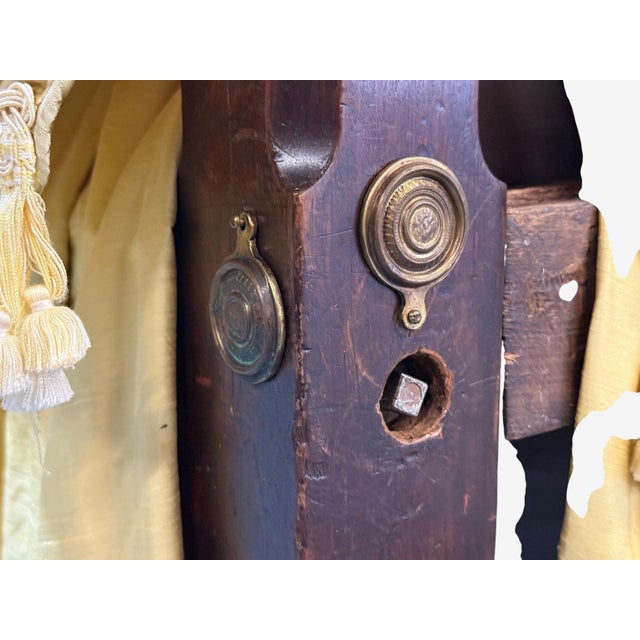 George Iii, Mahogany, Gilt-Wood, Silk, Canopy Bed, England C. 1880s For Sale - Image 15 of 18