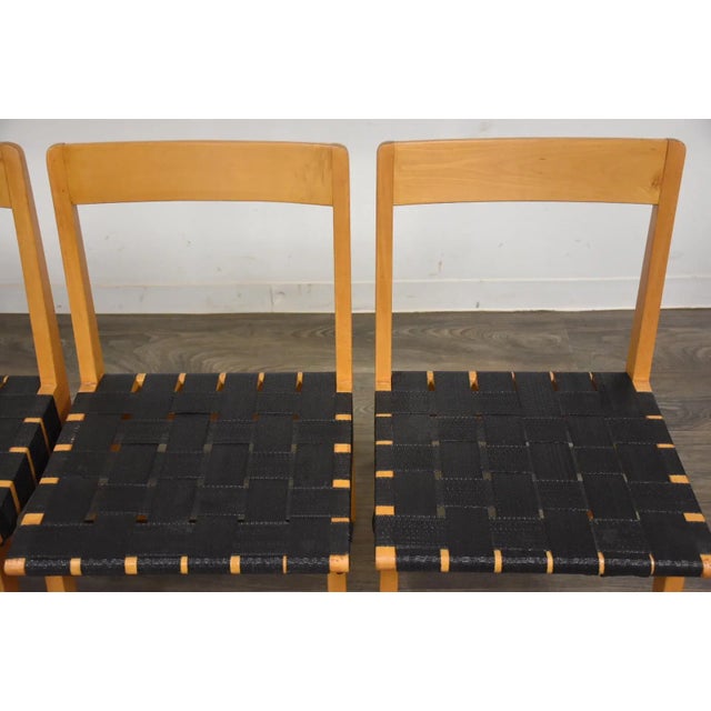 Mid-Century Modern Early Jens Risom for Knoll Dining Chairs -- Set of 4 For Sale - Image 3 of 12