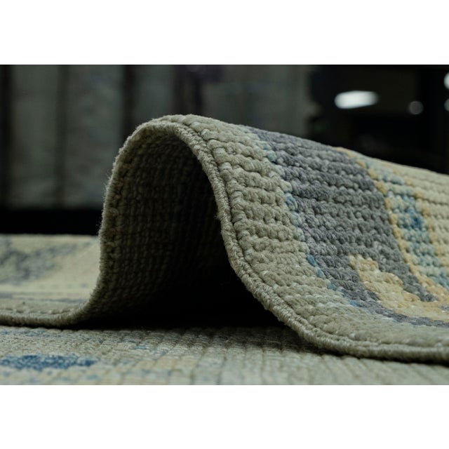 Gray Turkish Oushak Rug 5'5" x 12'2" #18044 For Sale - Image 8 of 8