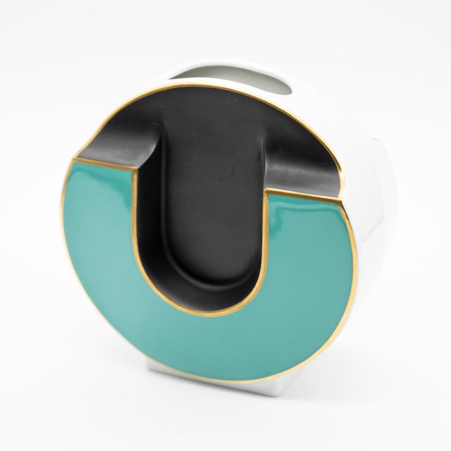 Aqua Porcelain Vase from KPM Royal Porzellan Bavaria, 1970s-1980s For Sale - Image 8 of 11
