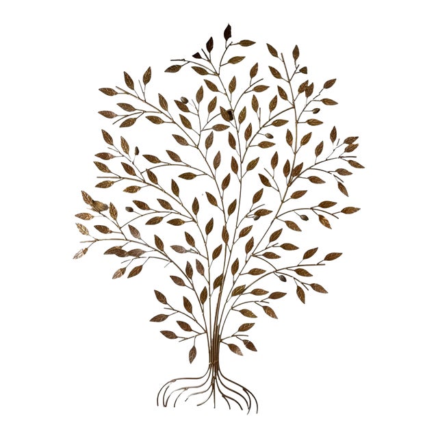 Vintage Gilded Metal Arquitectural Tree. For Sale