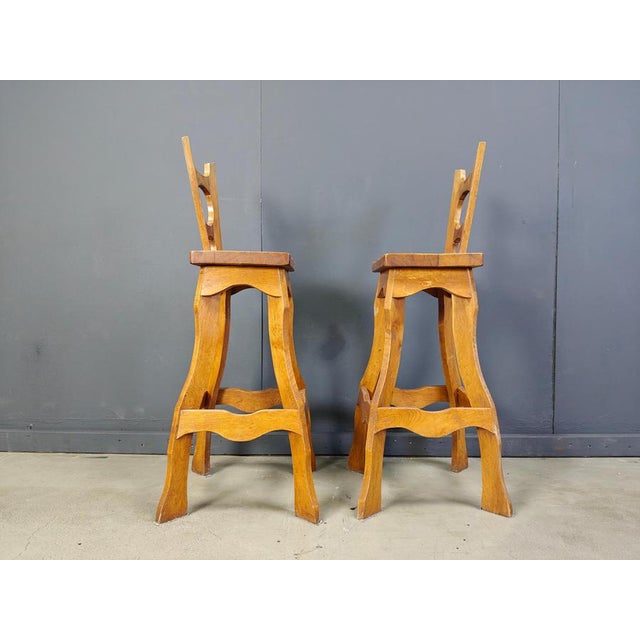 Brutalist Vintage Brutalist Bar Stools, 1960s, Set of 4 For Sale - Image 3 of 11