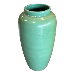1940s Green Glazed Stoneware Oil Jar