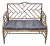 Stylish carved faux bamboo bench crafted in the Chinese Chippendale taste. The bench features hand-carved faux bamboo...