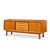 Mid-Century Modern Hp Hansen Mid Century Danish Teak Sliding Door Credenza For Sale - Image 3 of 12