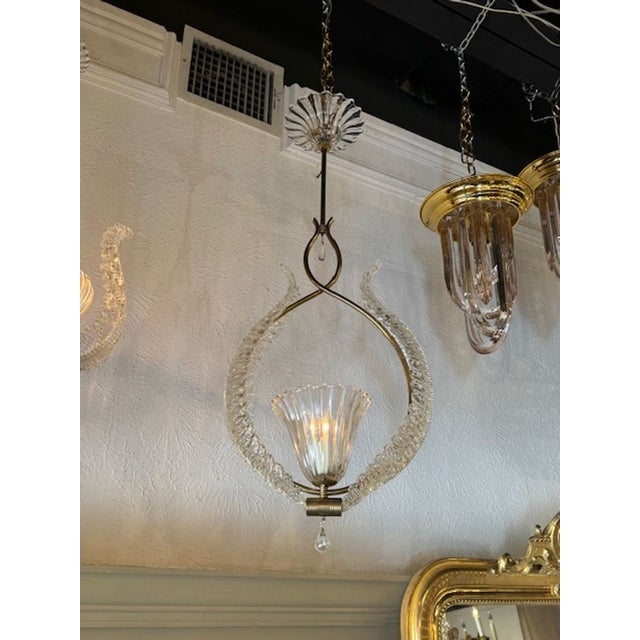 Italian Murano Pendant After Barovier & Toso For Sale In Dallas - Image 6 of 6