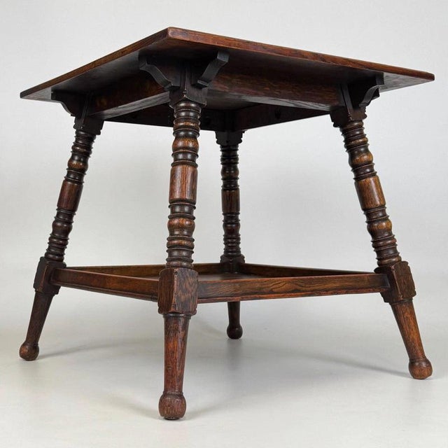 Antique English Oak Side Table, 1900s For Sale - Image 9 of 11