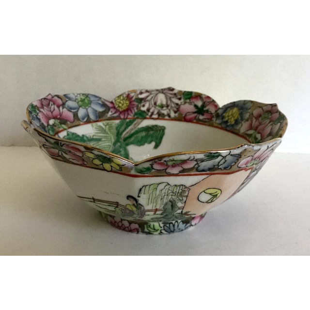 Vintage Chinese Famille Rose Porcelain Bowl For Sale - Image 4 of 7