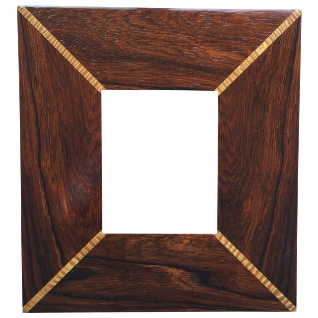 Custom Handmade Exotic Wood Inlaid Frame Chairish