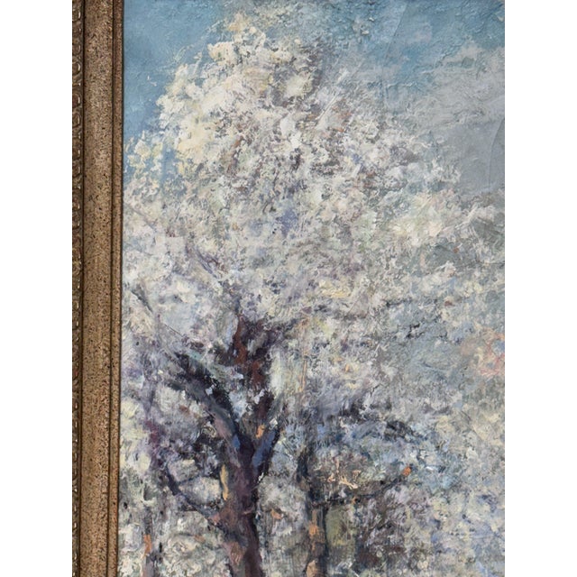 English Antique English Treescape Oil on Canvas For Sale - Image 3 of 12