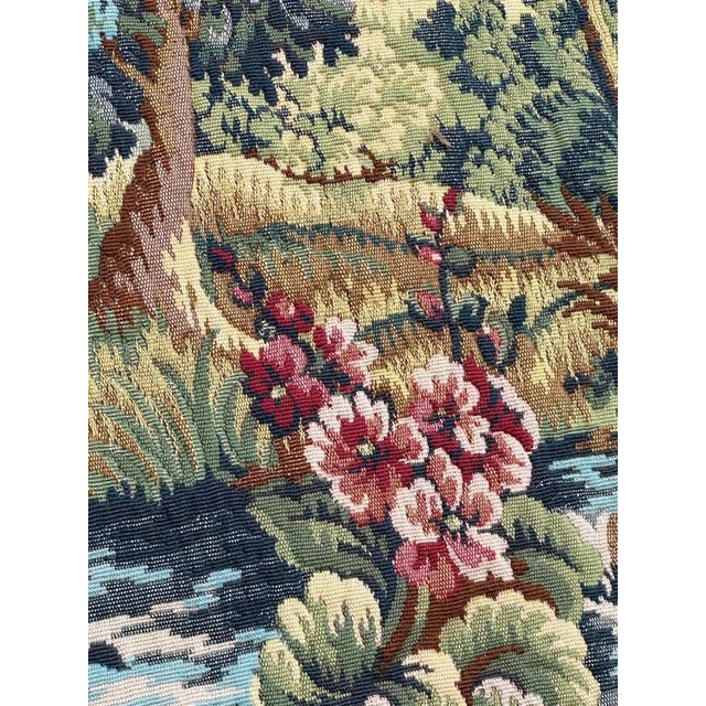 Vintage French Aubusson Jacquard Tapestry, 1960s For Sale - Image 18 of 18