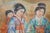 Wood 1980s Edna Hibel Japanese Ladies at Mountain & Mother Baby Oil Paintings - Set of 2 For Sale - Image 7 of 15