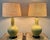 Ceramic 1940s Pair of MCM Designer Richard Lindley Melrose Place Celadon Porcelain Table Lamps For Sale - Image 7 of 13