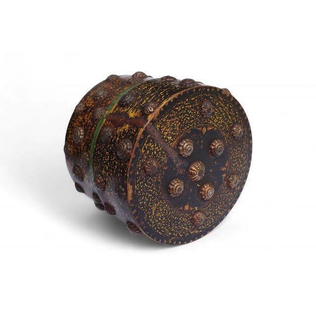 1950s Handpainted Wooden Lacquerware Spice Box, 1950s For Sale - Image 5 of 10