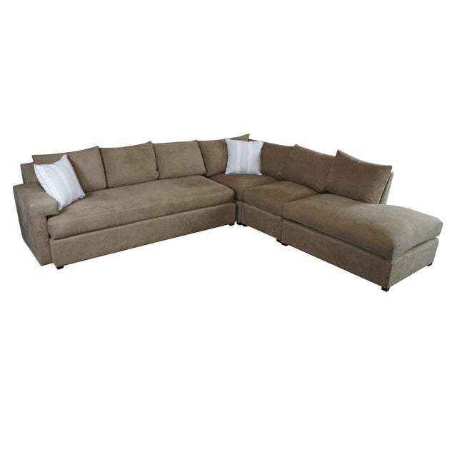 Vanguard Furniture Michael Weiss Ferriday Right Facing Sofa. Upholstered in Thornbird Truffle Fabric By Vanguard. The sofa...