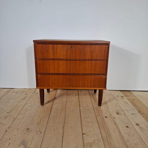 Danish Mid-Century Modern Teak Three-Drawer Chest – 1960s