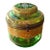 Victorian Moser Art Green Glass and Enamel Bohemian Dresser Box For Sale