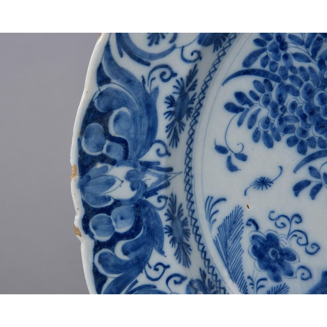 Blue Dutch Delft Blue and White Charger, Circa 1800 For Sale - Image 8 of 12