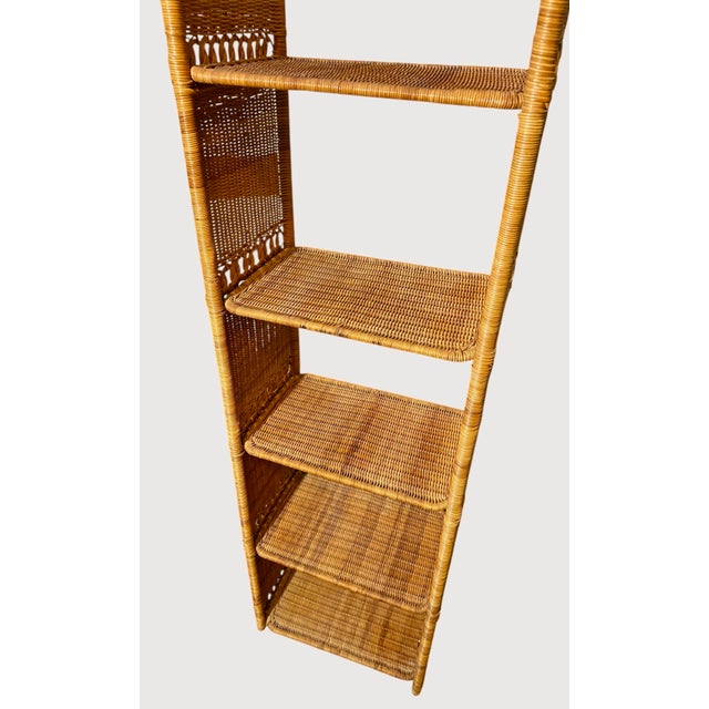 Vintage Arched Top Rattan Etagere For Sale In Birmingham - Image 6 of 9