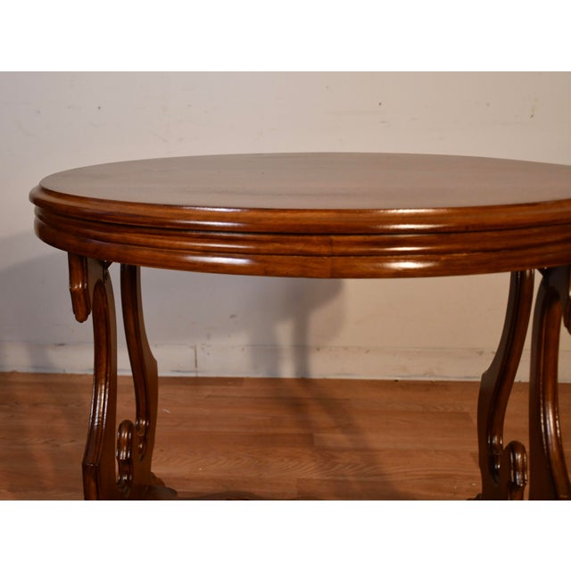 1900s Antique Victorian Eastlake Walnut Side Table / End Table Accent Table For Sale - Image 4 of 14