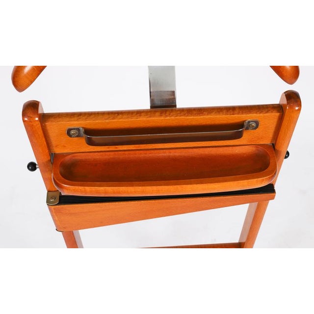 Brown Edwardian Revival Walnut Valet Clothes Stand, 20th Century For Sale - Image 8 of 12