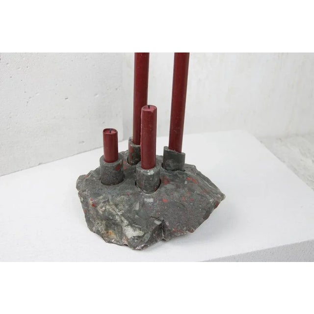 Contemporary Heliotrope Seftonite Abra Candleholder by Studio DO For Sale - Image 3 of 7