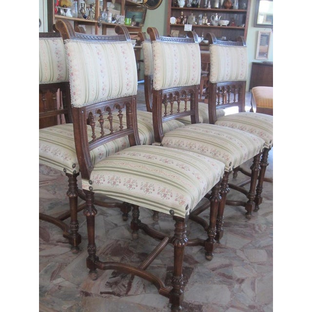 Antique French Dining Chairs in Walnut, Set of 6 For Sale - Image 10 of 13