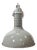 HDK Grey Enamel and Aluminum Factory Pendant Light from Philips, Holland, 1950s For Sale