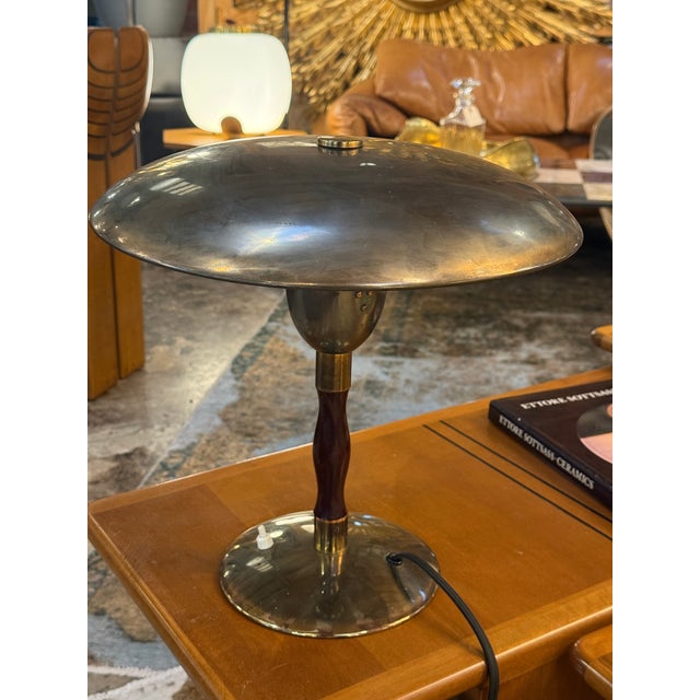 Brass Oscar Torlasco Table Lamp, Unsigned Italy 1960 For Sale - Image 8 of 9