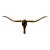 Brass Longhorn Skull Wall Sculpture, Hollywood Regency Style, 1960s For Sale