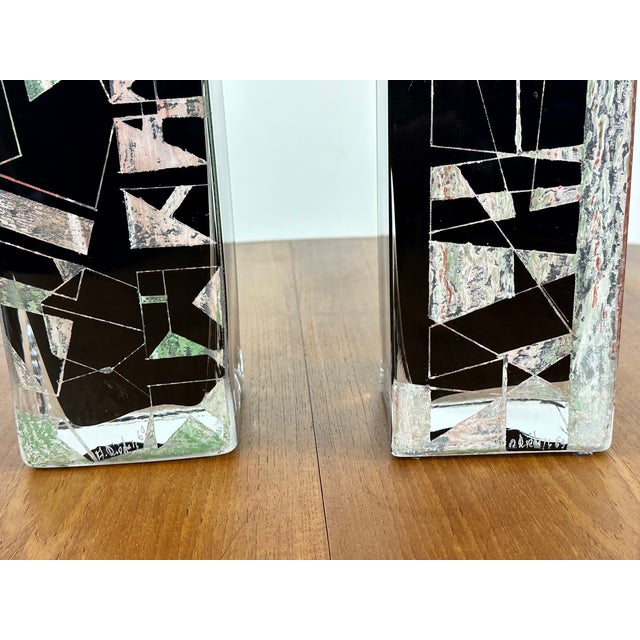 Cubist Vases from Anatole Riecke, 1969, Set of 2 For Sale - Image 11 of 14