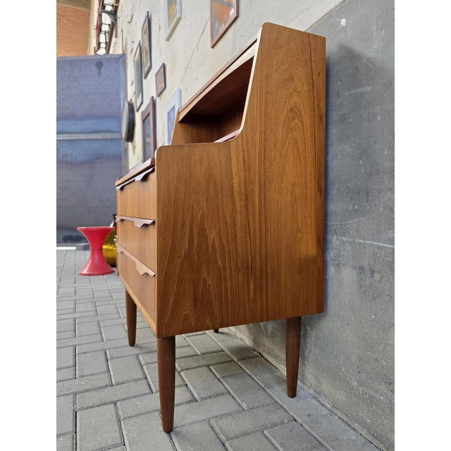 Mid-Century Modern Mid-Century Danish Secretary in Teak, 1960s For Sale - Image 3 of 13