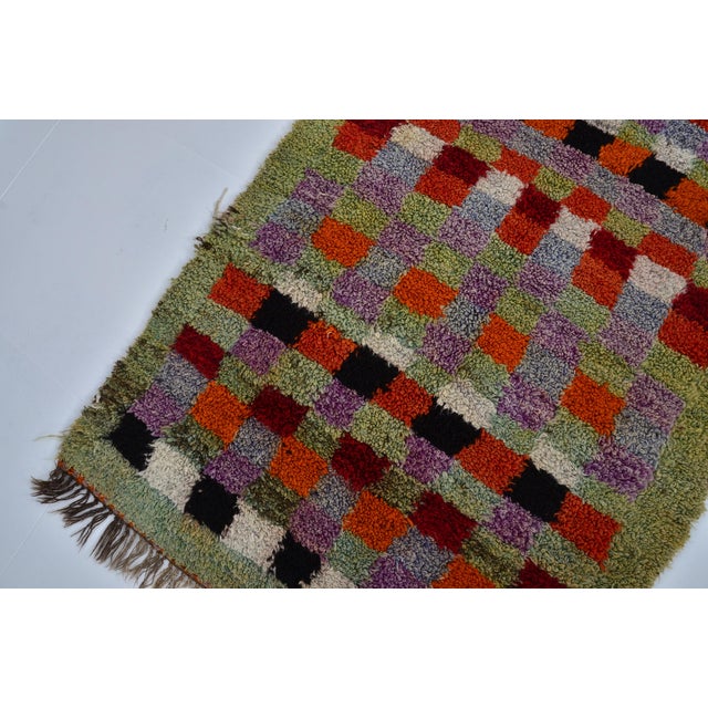 Antique Vintage Angora Wool Rug For Sale - Image 10 of 10