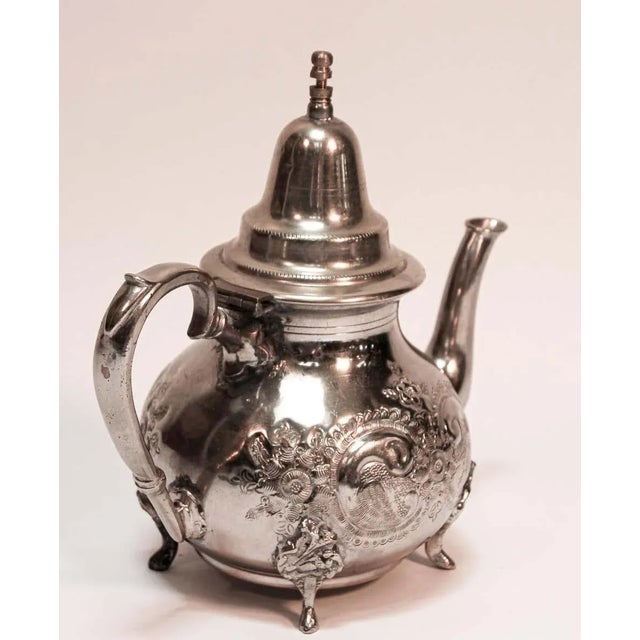 Moroccan Silver Plated Tea Pot For Sale In Palm Springs - Image 6 of 12