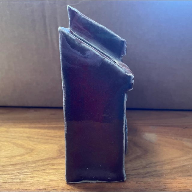 1980s Mid Century Ceramic Vase For Sale - Image 5 of 6